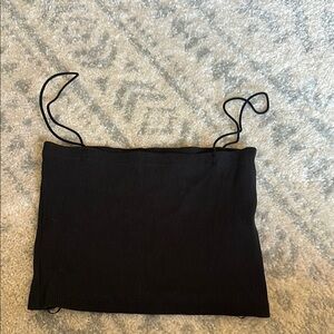 Zara Black Ribbed Women's spaghetti strap top size medium